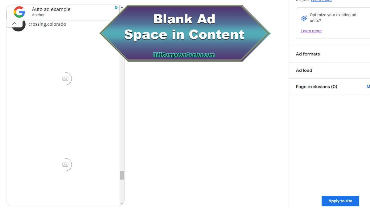 Ad Inserts Blank Taking Up Space in Content in WordPress