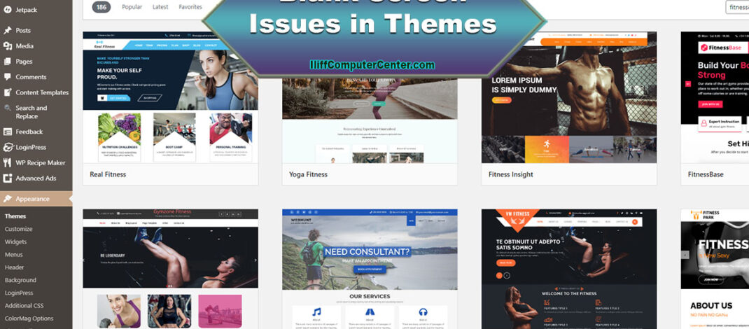 Blank Screen from WordPress Themes